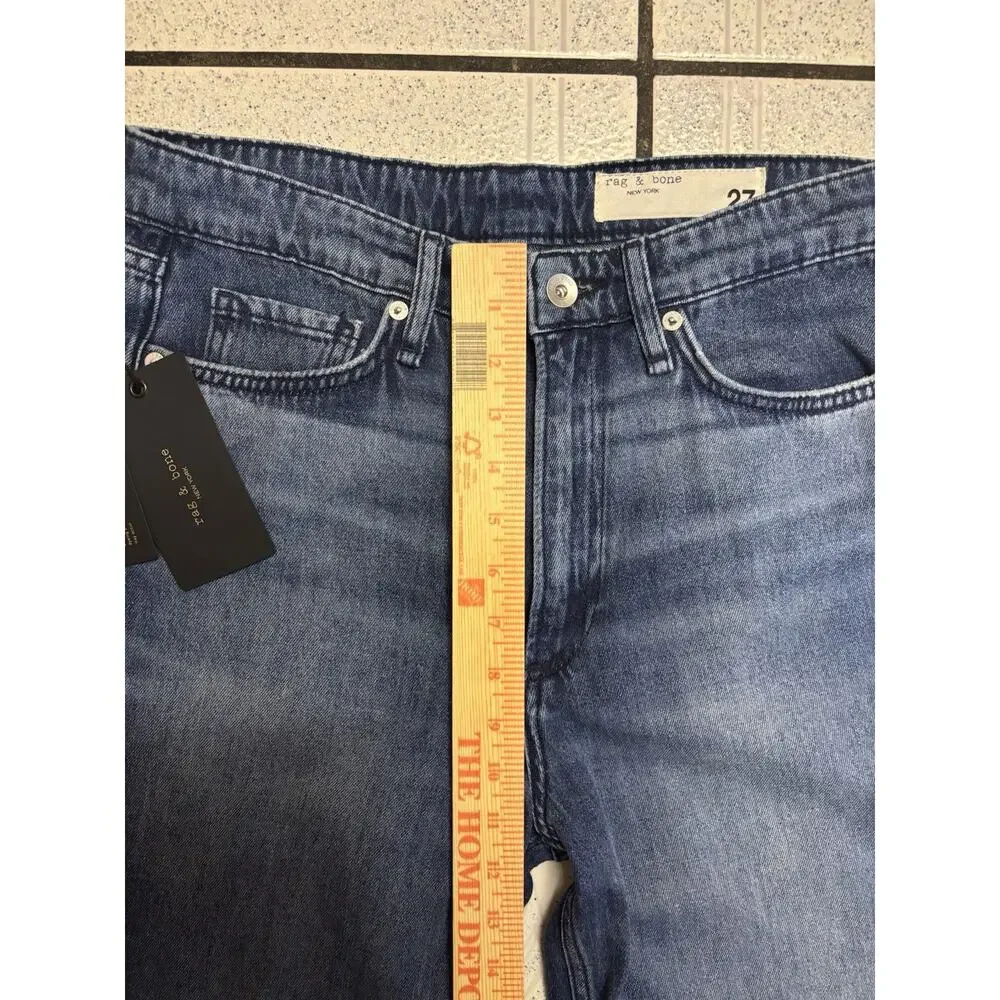 Rag & Bone The Logan Jeans Women Mid-Rise Wide Leg Denim Size 27 New - Picture 5 of 10